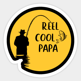 Reel Cool Papa Fishing Lovers Fathers Day Gifts Sticker